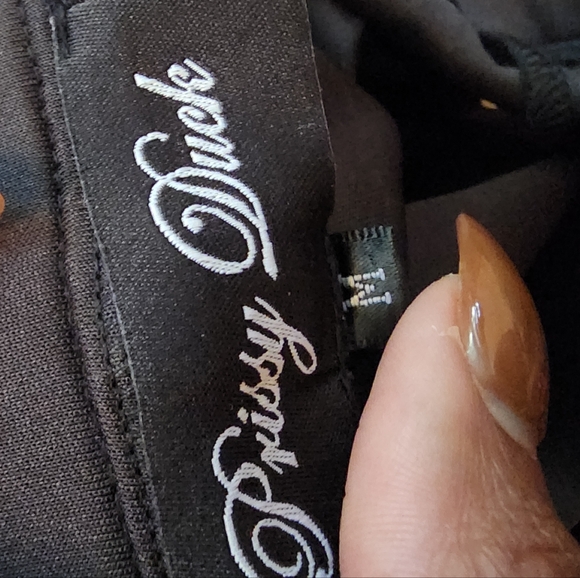 Prissy Duck - Sophia Split Pants - Black NWOT Size Medium TALL GIRL 37" inseam - Picture 5 of 6